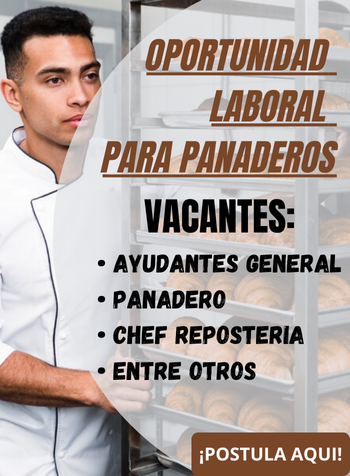 OPORTUNIDAD LABORAL PARA PANADEROS