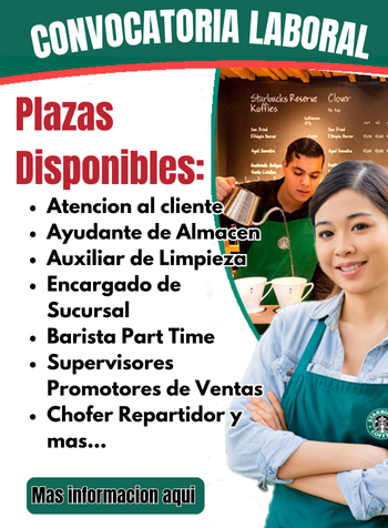 CONVOCATORIA DE EMPLEO PARA STARBUCKS