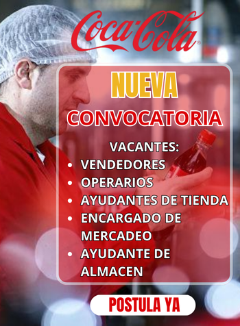 OPORTUNIDAD DE EMPLEO EN COCA COLA