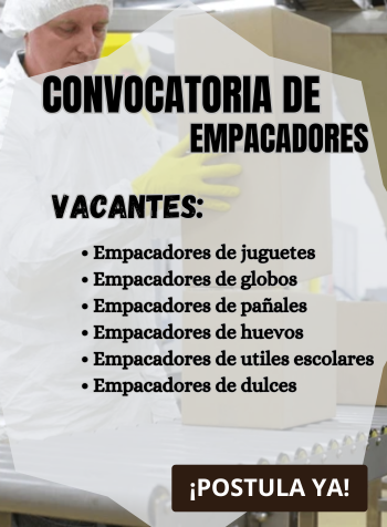 SE BUSCA EMPACADORES DE PRODUCTOS 